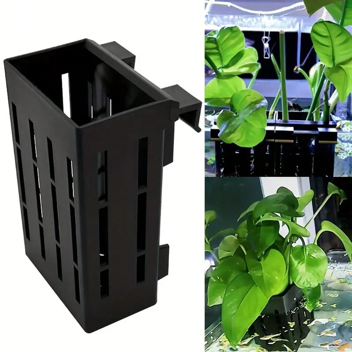Aquarium Plant Glue Gel - Czarny plastikowy koszyk na rośliny akwariowe
