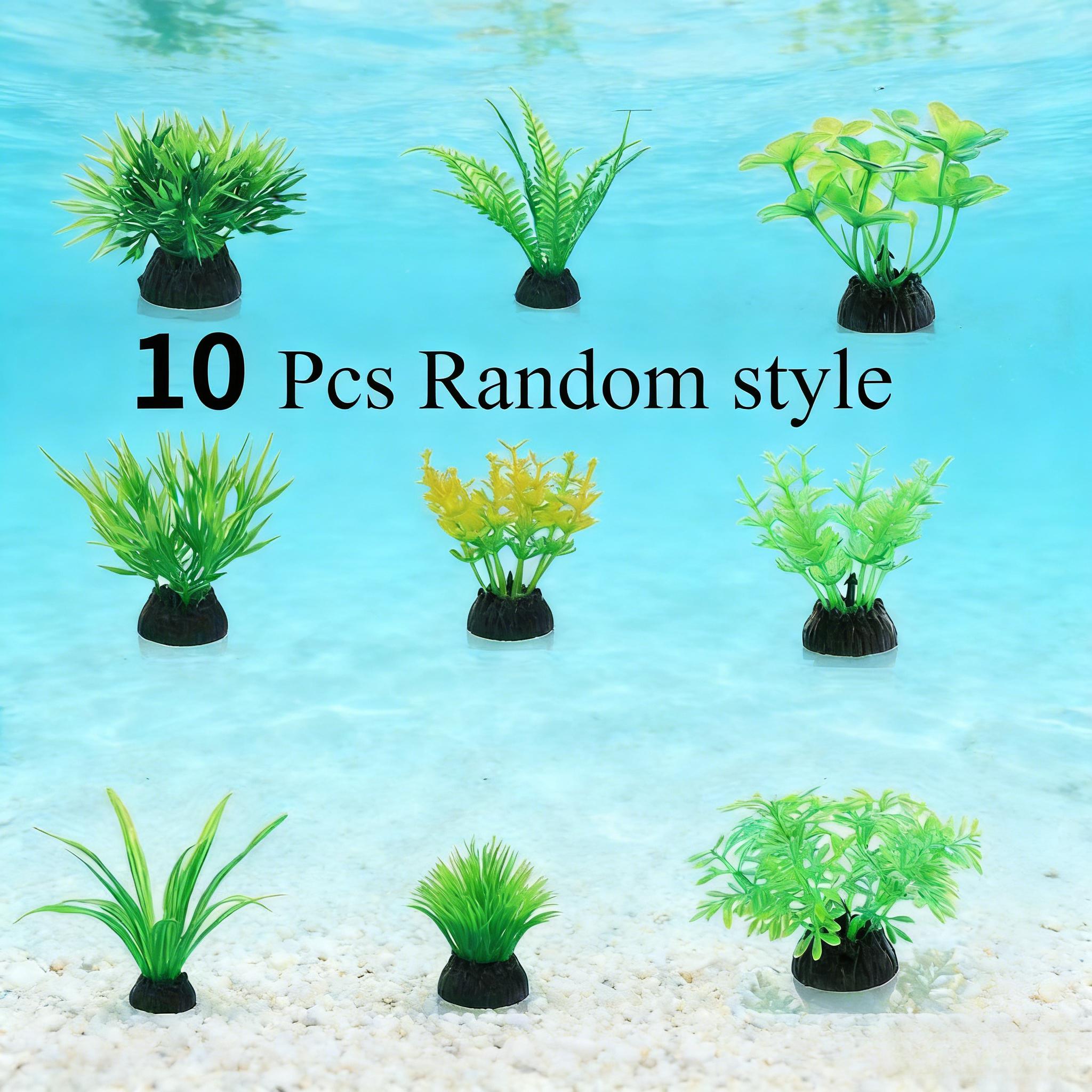 Planted Aquarium Materials - 10 szt. Zielone sztuczne rośliny do