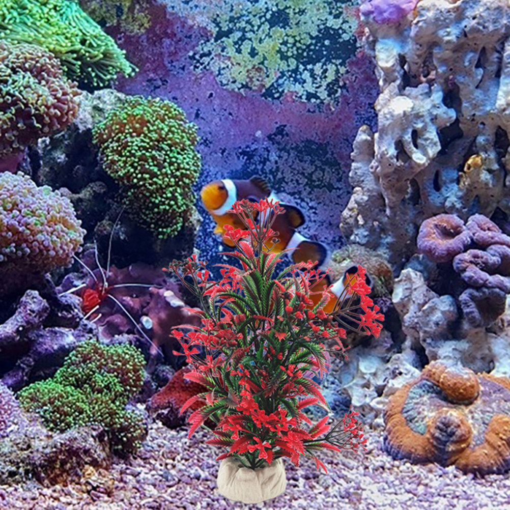 2 szt. Dekoracje akwariowe Szt – Aquarium Plant Red recenzja i cena