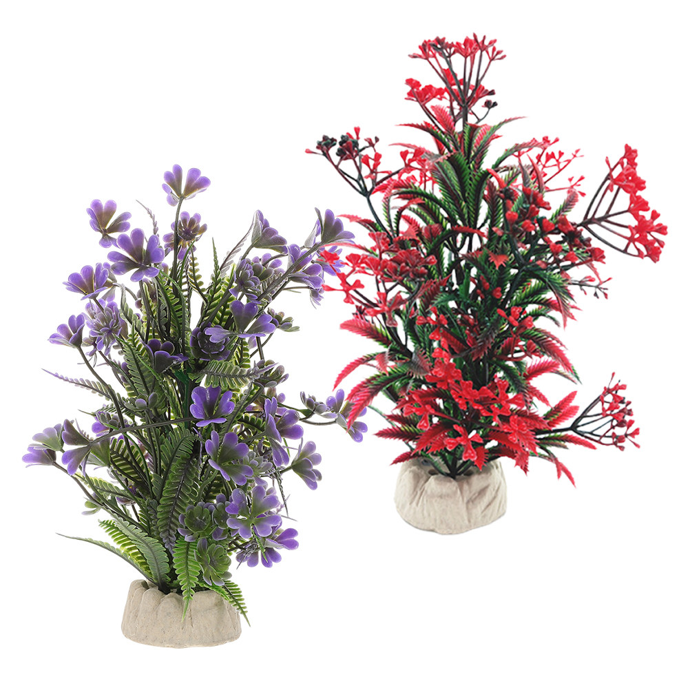 2 szt. Dekoracje akwariowe Szt – Aquarium Plant Red recenzja i cena